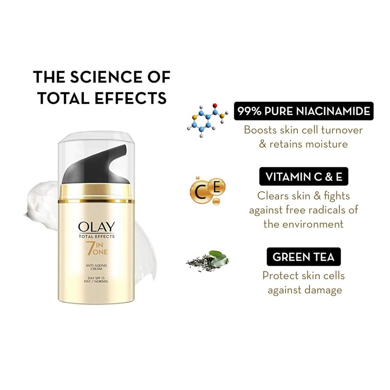Olay Total Effects Giftpack-Day Cream with SPF 15 50gm + Cleanser 100g Pack of 2 gallery