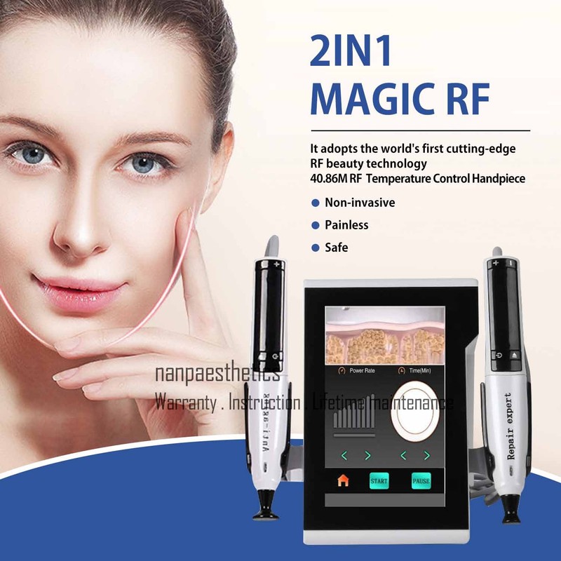 2 Handles RF Eye Face Lifting Skin Firming Wrinkles Removal Machine Anti aging