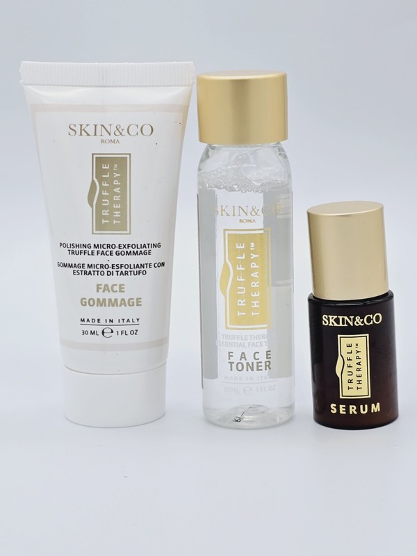 Skin & Co Roma Truffle Therapy Serum .24 fl oz, Face Gommage 1 fl oz, Face Toner