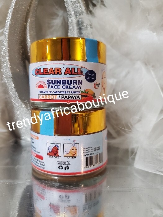 Clear All Sun Burn Day & Night Face Cream. Carrot/papaya 50g X 1 100% Satisfacti gallery