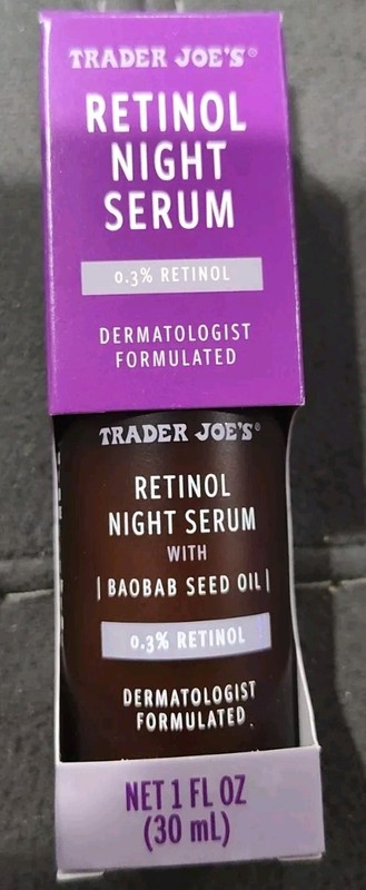 Trader Joe’s Retinol Night Serum Dermatologist Formulated 1 floz.(30ml) Limited✨