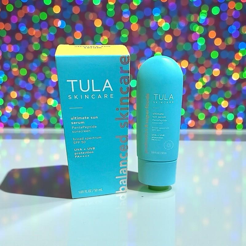TULA SKINCARE Ultimate Sun Serum PentaPeptide Sunscreen BroadSpectrum SPF 50 NIB
