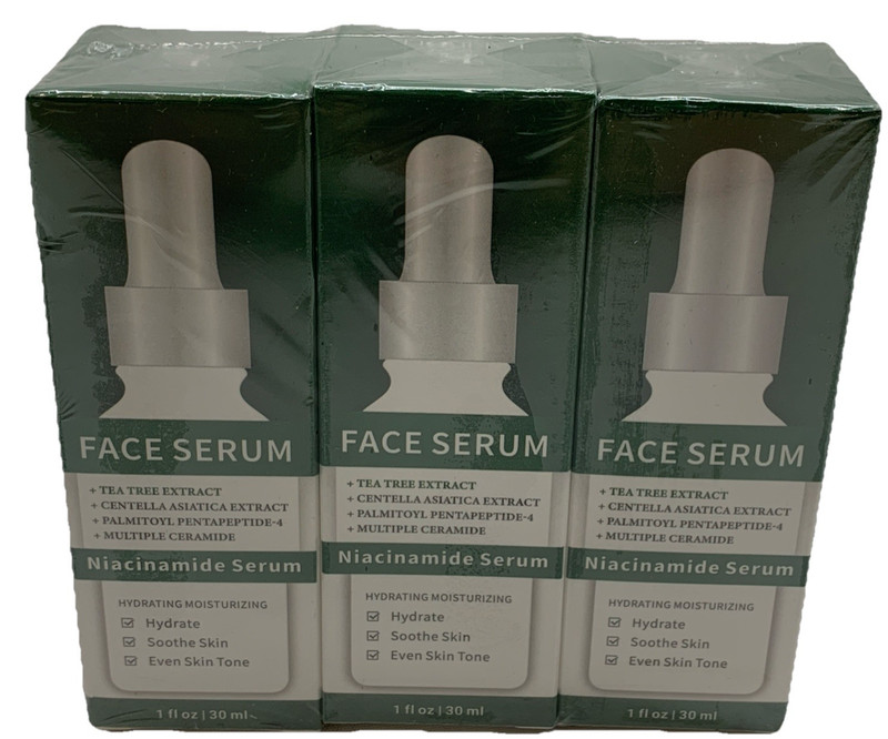 Lakibole Niacinamide Face Serum Tea Tree Extract Extract 1floz/30ml – 3 Pack