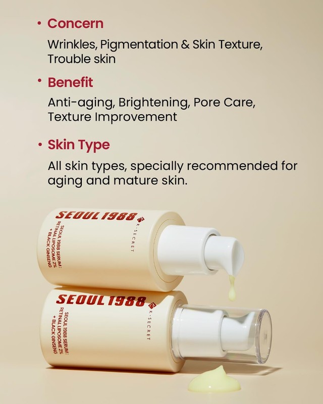 KSECRET SEOUL 1988 Serum Retinal Liposome 2% + Black Ginseng 30ml/1.01fl.oz | gallery