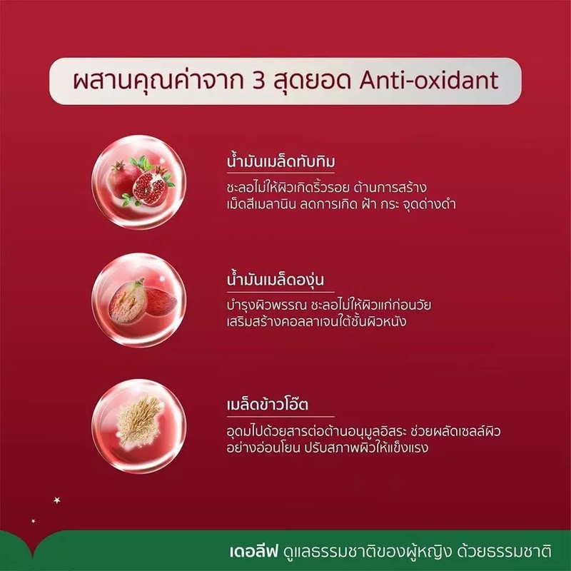 DeLeaf Moisturizing Gel Pomegranate Ageless Glow Gel revitalize face skin 40ml gallery