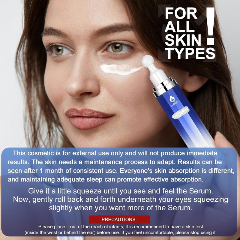 Eye Serum with 8% Caffeine 8% Retinol Hyaluronic Acid Niacinamide peptides for P gallery