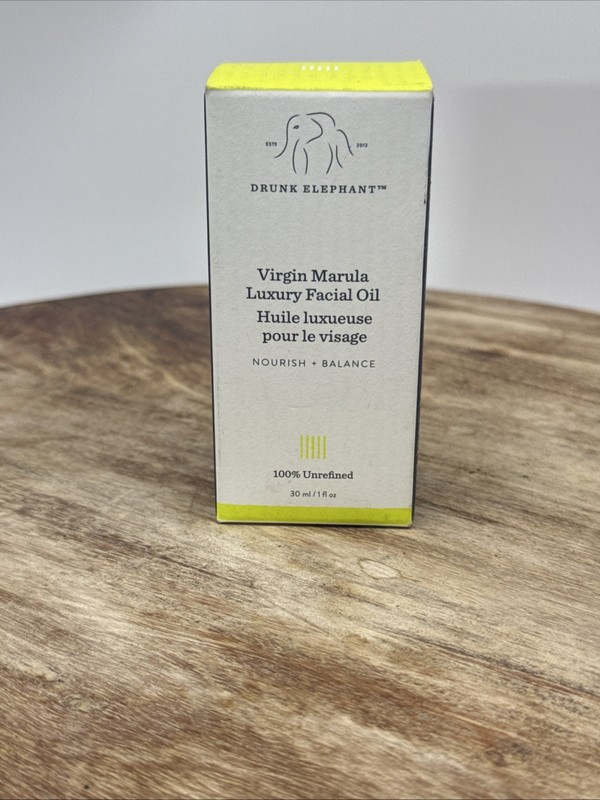 Drunk Elephant Virgin Marula Luxury Facial Oil – Nourish Balance 30ml / 1 Oz NIB