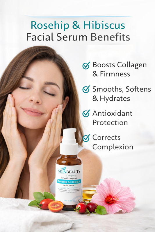 Rosehip Oil & Hibiscus Facial Skin Serum with Antioxidants & Vitamin A, B, C, E gallery