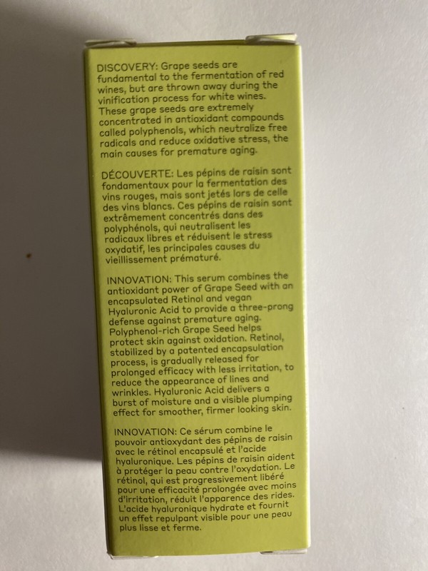 Volition Semillon Overnight Retinol Serum w/Hyaluronic Acid - 1.1 Oz- 35 mL NIB gallery