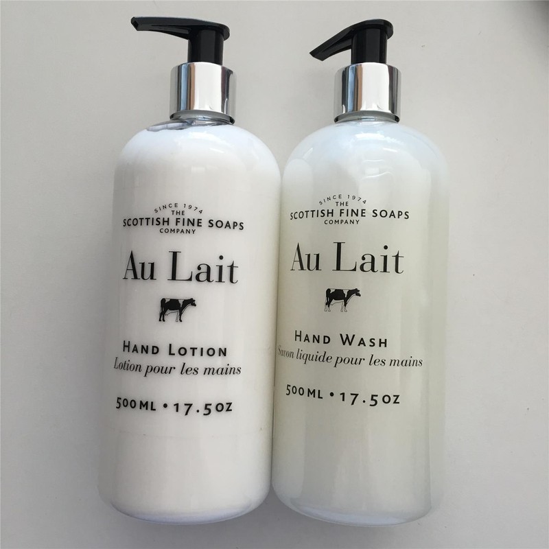 The Scottish Fine Soaps Company Au Lait Milk Soaps Hand Lotion & Wash XL 17 oz.