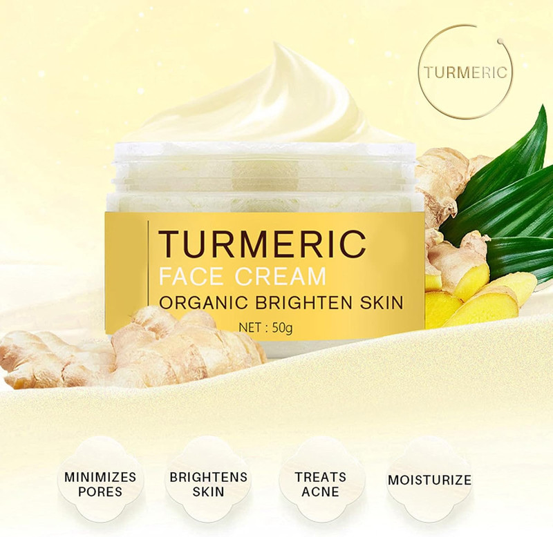 Brightening Turmeric face cream for lightening dark spots, Moisturizing & Refine