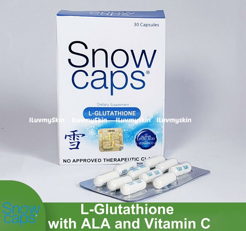 Snow Caps Snowcaps L-Glutathione with ALA and Vitamin C (30 capsules)