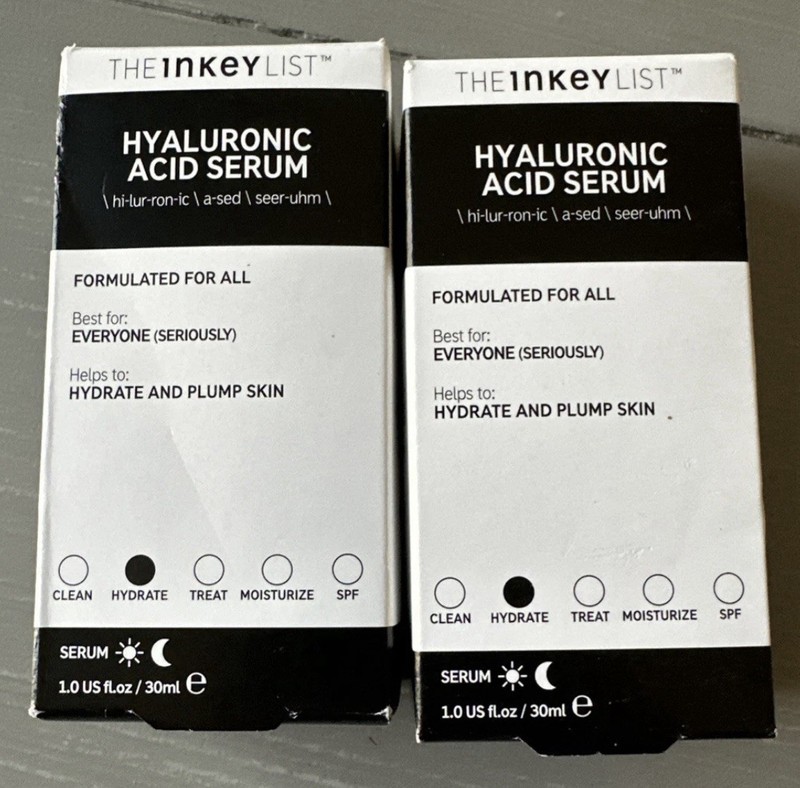 THE INKEY LIST Hyaluronic Acid Serum – 1oz / 30ml (New in Box) 2-pack