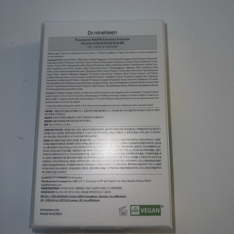 DR.NINETEEN ReDRN Exosome Ampoule 15 mL × 2ea – Korean PDRN Retinol Serum gallery