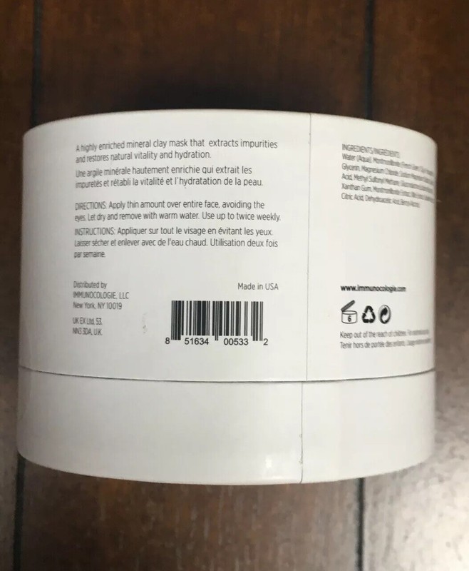 IMMUNOCOLOGIE Vital Clay Mask 3.4 oz 100ml Full Size ~ Brand New in Box!! ❤️ gallery