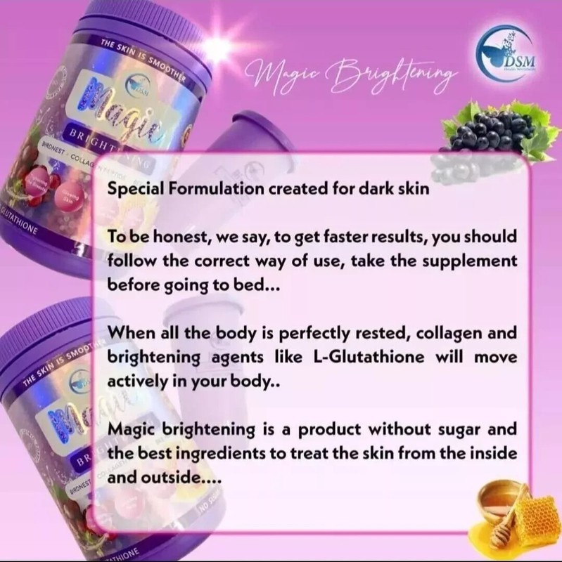Phyto Gluta Magic Brightening Collagen Peptide Skin Whitening Skin DHL Express gallery