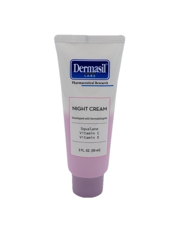 Dermasil Labs Night Cream Squalane Vitamin C E 2oz Hydrating Facial Moisturizer