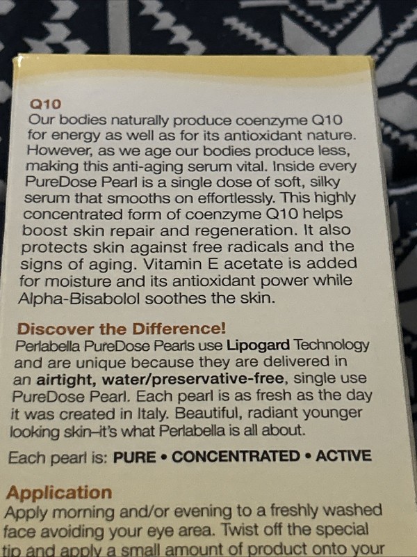 Perlabella by Equilibra retinol anti aging face pearls New Q10 Serum Italy gallery