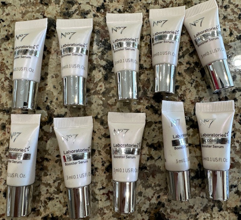 10 pcs No 7 Boots Laboratories Line Correcting Booster Serum 0.1 Oz/3ml Mini