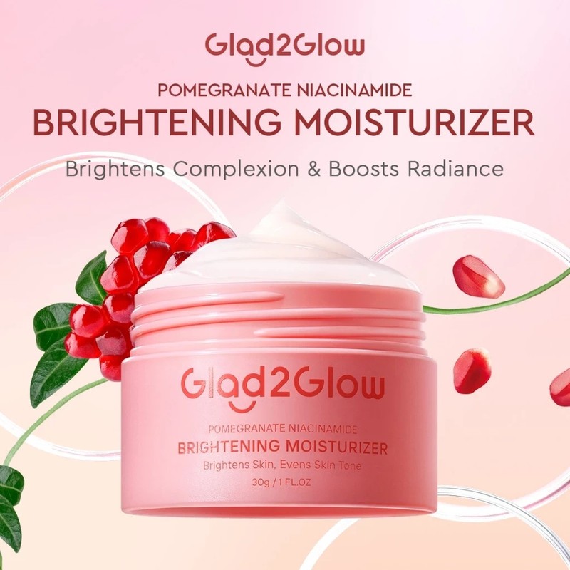 Glad2Glow Pmomegranate Niacinamide Brightening Moisturizer Whitening Glowing Gel