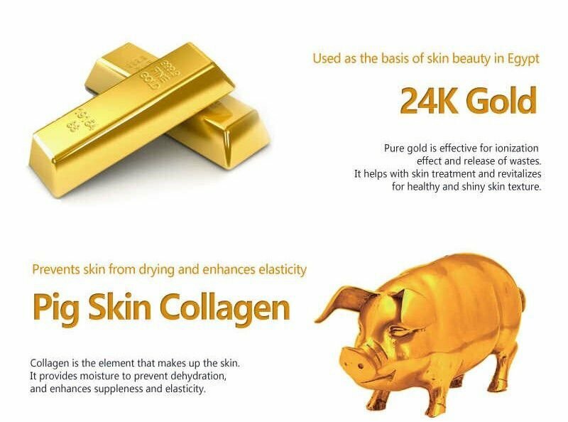 SNP Gold Collagen Ampoule Mask 5+5 Sheets 0.84 fl oz Each Anti Aging gallery