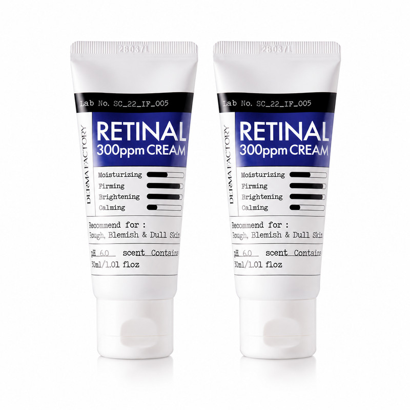 Derma Factory Retinal Cream 300ppm 30ml x2 Hydrating Smoothing K-Beauty
