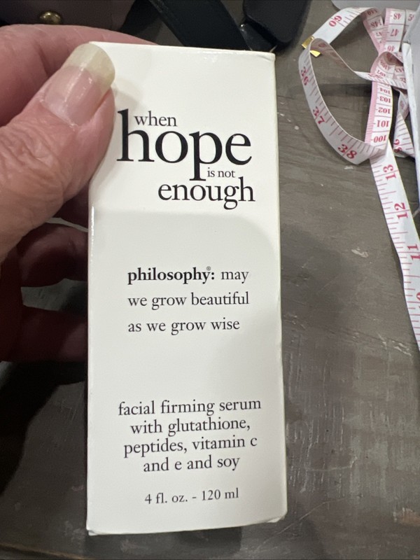 Philosophy When Hope is not Enough Facial Firming Serum 4 oz- NEW Authentic