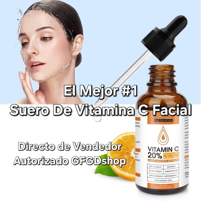 Suero De Vitamina C Para La Cara Cuidado De La Piel #1 Acido Hialuronico Retinol