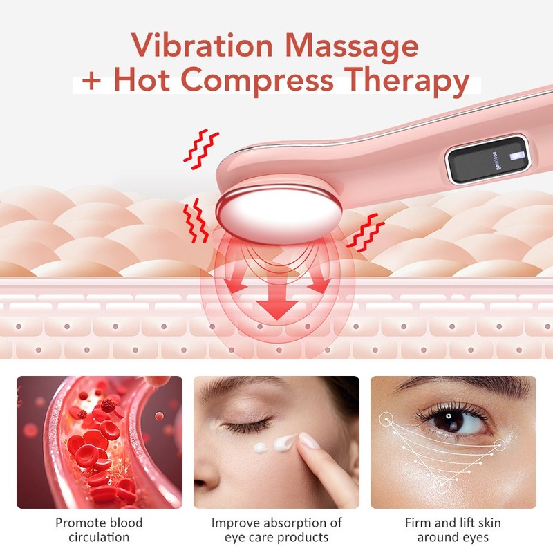 Eye Massager Wand Vibration Warm Compress/Eye Cream for Dark Circles Puffiness gallery