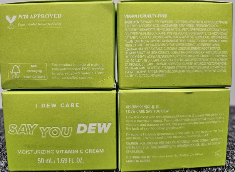 4 X I DEW CARE -SAY YOU DEW, Moisturizing Vitamin C Cream, 1.69 fl oz 6/26 ++ gallery