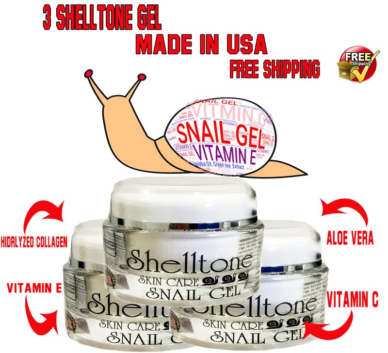 3 SHELLTONE,CELLTONE CELTONE BABA DE CARACOL SNAIL GEL,colagina,acne,estrias.