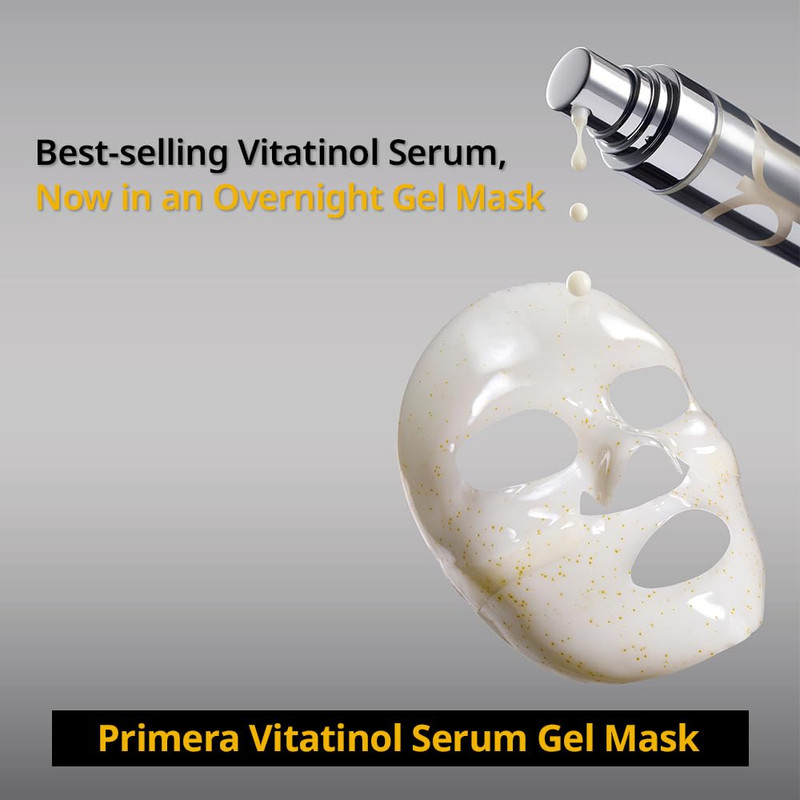 (PRMR Vitatinol Serum Gel Mask - Vitamin C & Retinol for Collagen Synthesis, Ove gallery