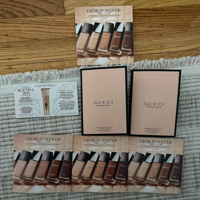 7 Gucci Dior Charlotte Tilbury Foundations Cards
