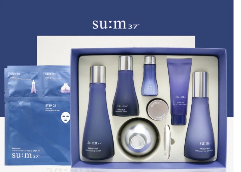 [SU:M37] WaterFull Special 3Kinds Set Deep Hydration Toner Emulsion Cream set.