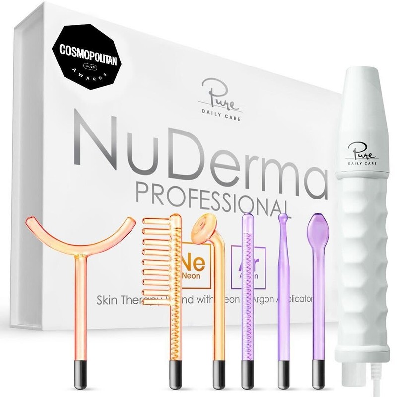 Portable Skin Therapy Wand 6 Neon Argon Professional NuDerma PDC-DERM PRO Wands