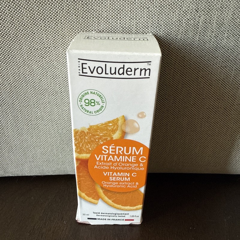 Evoluderm Vitamin C Serum with Orange Extract & Hyaluronic Acid 1.05 fl oz Vegan