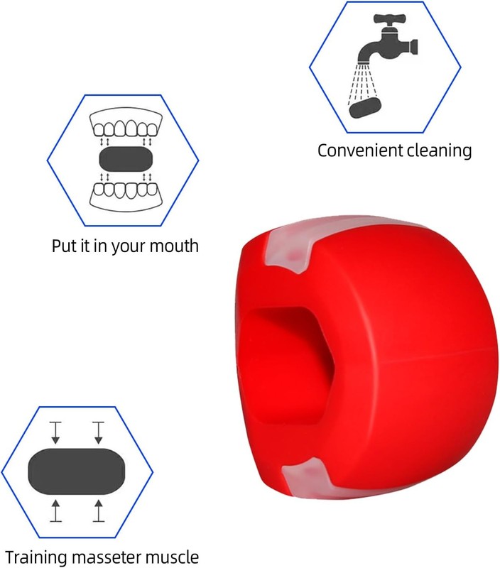 Jawline Exerciser Men Women,Silicone Jaw Exerciser Tablets,Powerful Jaw Trainer gallery