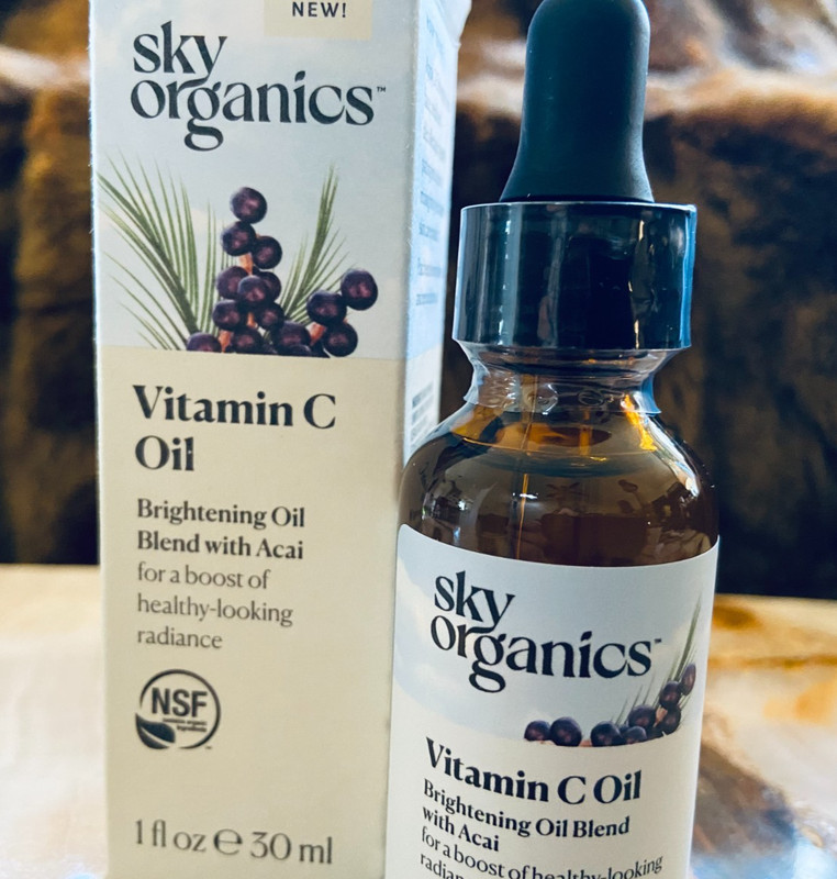 SKY ORGANICS Vitamin C Oil~Brightening Oil Blend w/ Acai~1 Oz.~New & Sealed