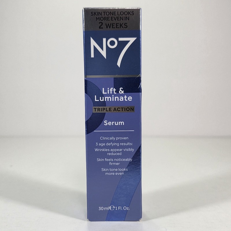 No7 Lift & Luminate Triple Action Serum 1oz Wrinkles Firm Even Skin Tone