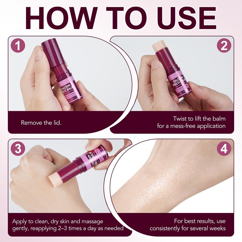 2PCS Calcium Multi Balm Stick, Calcium Volume Multi Balm Stick, Firming,Hydra... gallery