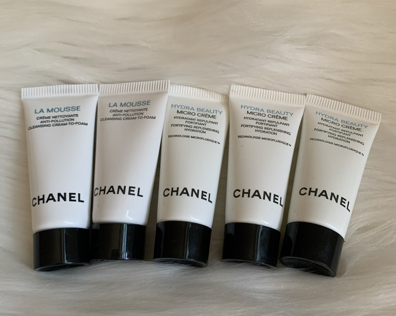 CHANEL LA MOUSSE Cleansing Cream-To-Foam & Hydra Beauty MICRO CREME Travel Size