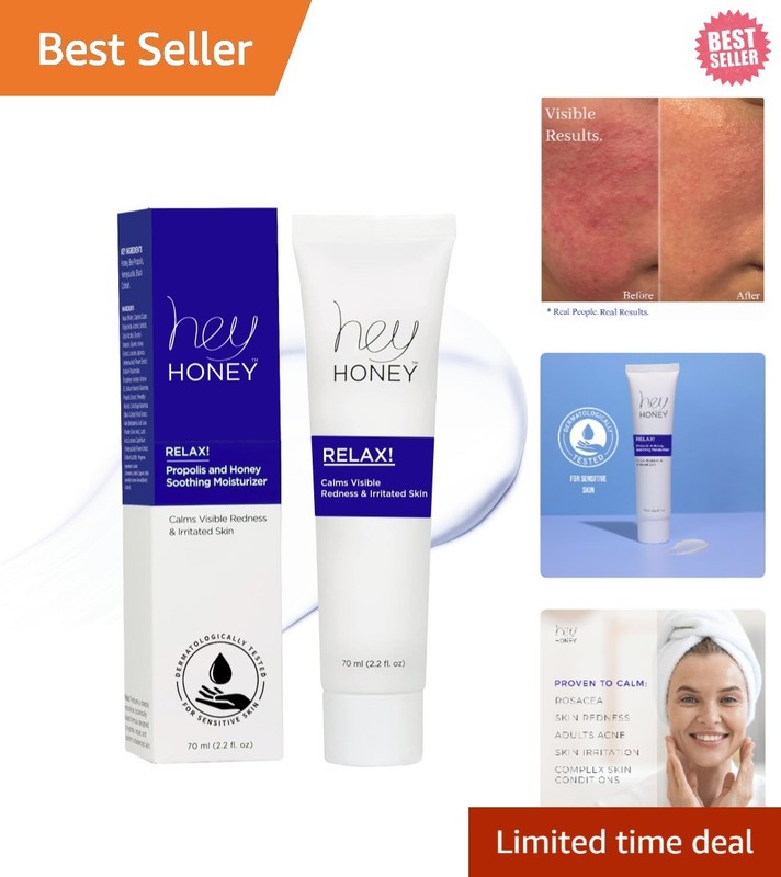 Oil-Free Hydrating Cream for Sensitive Skin – Instant Relief for Rosacea, 2.2 Oz