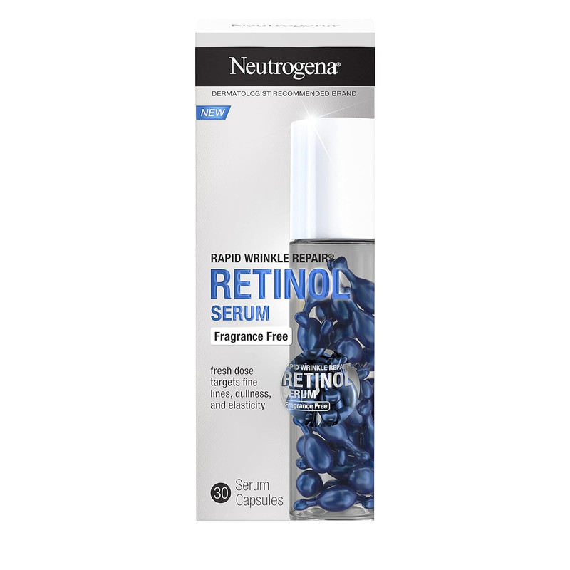 Rapid Wrinkle Repair Retinol Face Serum Capsules, Fragrance-Free Daily Facial wi gallery
