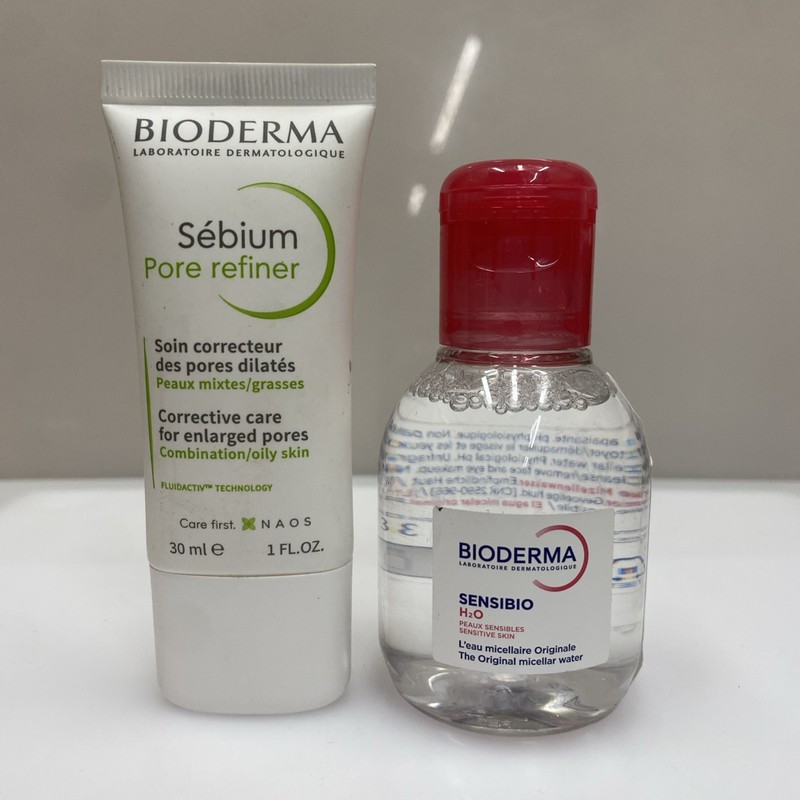 SET: Bioderma – Sébium – Pore Refiner Cream – Tightens Pores + Sensibio Micellar