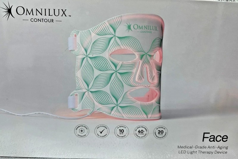 OMNILUX Contour FACE LED Light Therapy Mask Anti-Aging -full Original Kit