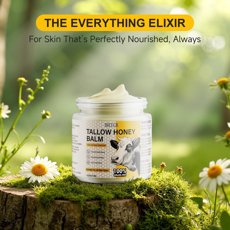 Organic Grass-Fed Beef Tallow for Skin,Body,Tallow Face Moisturizer for Eczem... gallery