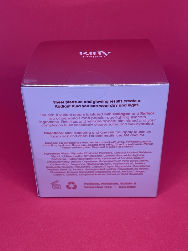 Radiant Aura Collagen Retinol Anti-Aging Face Cream - 1.69 fl oz Made in Korea gallery