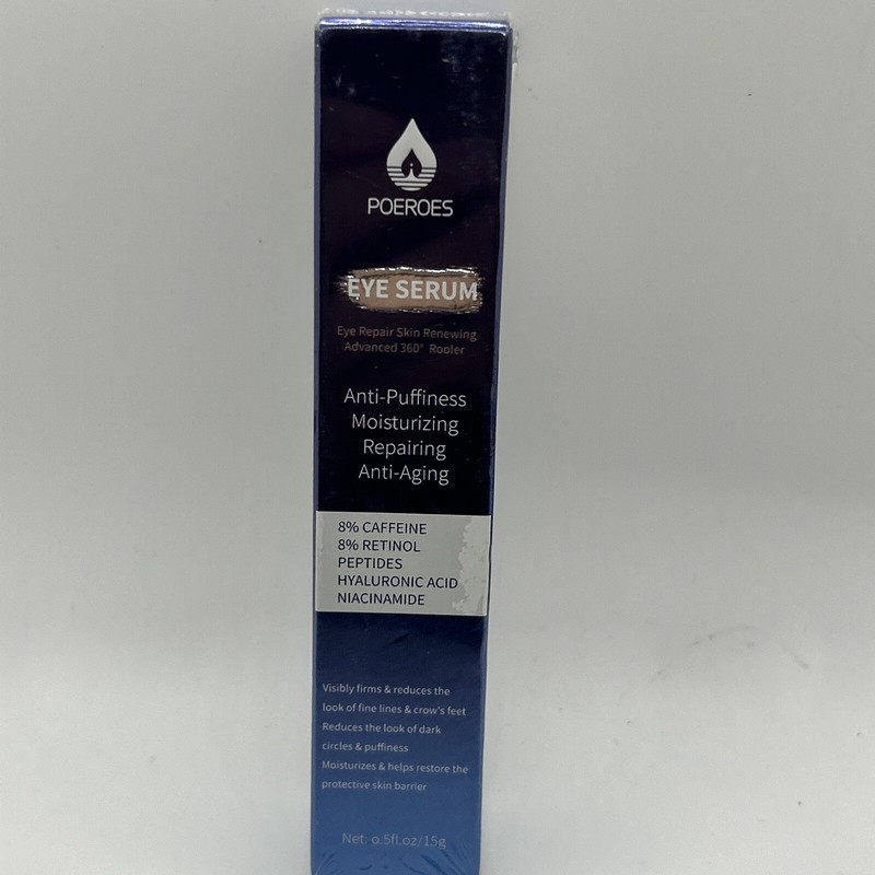 Poeroes Eye Serum with 8% Caffeine 8%Retinol Hyaluronic Acid .5oz/w