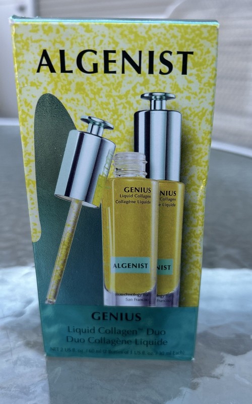ALGENIST Genius Liquid Collagen Duo! NEW! 2 fl. oz. (2 x 1 fl. oz.) NOS Sealed