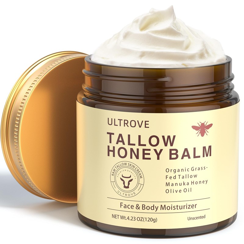 Balm with Beef Tallow & Honey for Dry & Sensitive Skin Face and Body 4.23oz
